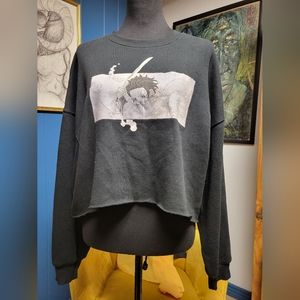 Wild Fable Anime Print Crop Sweatshirt Size XL